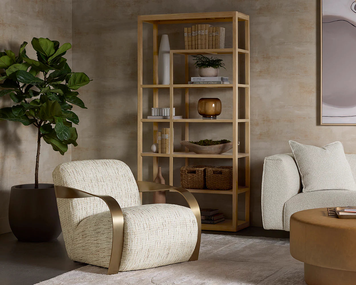 Sonesta Lounge Chair - Antique Brass